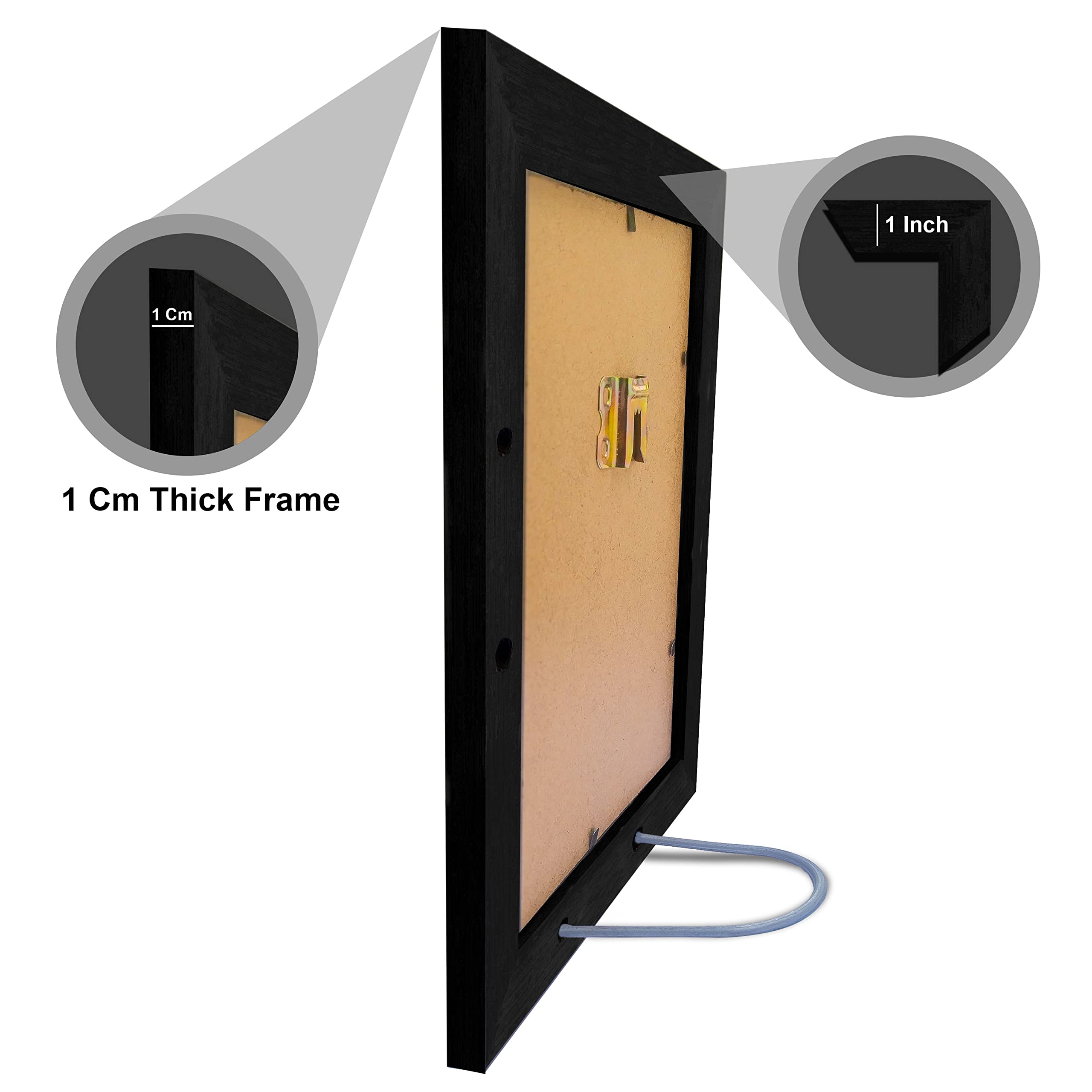 Indianara Multicolored Flowers In A Vase Framed Wall Painting With Table Top 2321Ttbk (8 Ix 6 Inch) -With Frame & Glass